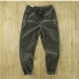 Phần mỏng nhanh khô đàn hồi dụng cụ chân quần Quần chạy bộ retro quần giản dị thủy triều thương hiệu lỏng chân quần - Crop Jeans quần jogger kaki Crop Jeans