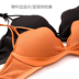 Peach neon Vận chuyển lưới thoáng khí Lotus Leaf Cup Mới tập hợp ngực nhỏ áo ngực Đặt mềm Band Đồ lót phụ nữ đồ lót xuất khẩu Bộ đồ lót