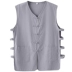Ma Yin nam phong cách Trung Quốc retro cha Tang phù hợp với mùa hè cotton cũ áo sơ mi cardigan áo len áo vest không tay - Dệt kim Vest