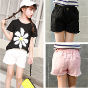 Quần áo trẻ em 2018 mùa hè mới trẻ em quần short denim mùa hè cô gái hoang dã lỗ quần short Hàn Quốc phiên bản của nguyên cạnh nóng quần