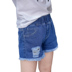 Cô gái mùa hè Hàn Quốc quần short denim trong lỗ lớn trẻ em trẻ em bông mặc hoang dã lỏng nguyên liệu quần Quần