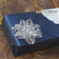 Золотая серебряная рождественская коробка, прозрачное украшение, подарок на день рождения