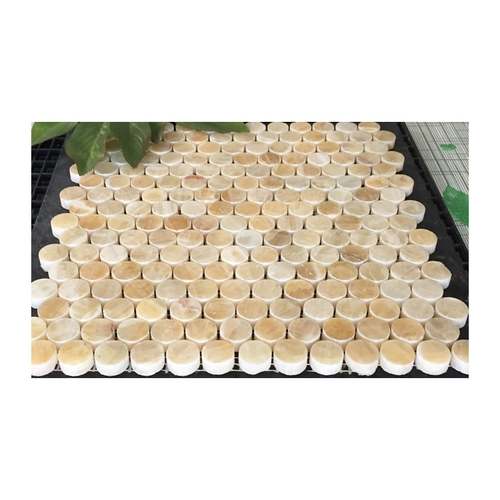 Натуральная каменная мозаичная наклейка на стену круглое розенов кукуруза желтая плитка для душа балкон бассейн плитка пола на пол