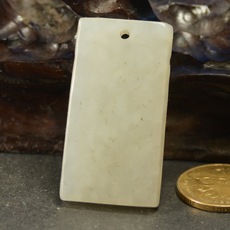 Подвеска для автомобиля 和田玉器清代白玉平安无事牌子 挂件佩件特价包邮古董古玩收藏