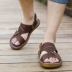 Dép nam không trượt chịu mài mòn da mềm mại dưới người đàn ông giản dị của đôi-sử dụng giày mùa hè lớp đầu tiên da giày bãi biển gân dưới sandal nam da bò Sandal