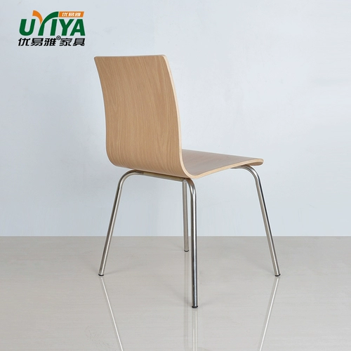 Youyiya Fireproof деревянный стул из нержавеющей стали быстрый сталь сталь стул фаст -фуд стул столовой закуски для закуски для столовой стек стул отель отель отель переговорной стул