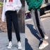 Quần thể thao nữ 2018 thu đông mới phiên bản Hàn Quốc của quần lửng cộng với chân nhung thường xuyên quần dày ấm áp hậu cung thoi trang nu Quần Harem