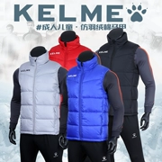 Kalmei thể thao nam mùa thu và mùa đông áo vest đứng cổ áo kích thước lớn không tay cotton vest vest