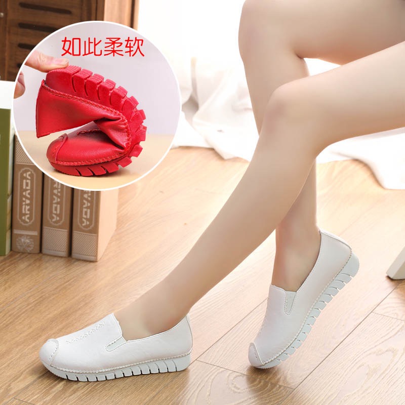 7711 White2021 Spring and summer Women's Shoes Doug shoes soft sole non-slip pregnant woman Flat bottom Single shoes female comfortable Mom shoes Mountaineering Running shoes