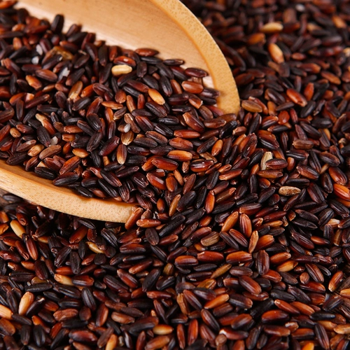 Северо -восточный черный клейкий рисовый фермеры производили кроваво -клейкий рис черный рис черный рис, зерновые зерна, грубые зерна, кара каша 500G