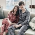 Phiên bản Hàn Quốc của cặp đôi đồ ngủ nữ mùa xuân và mùa thu và mùa đông dài tay nhung vàng dài tay nhung nam mỏng phần san hô