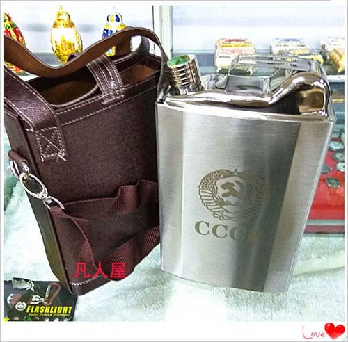 Карманная фляжка из нержавеющей стали, Россия, нержавеющая сталь AISI 304, объем 4, 78 унций