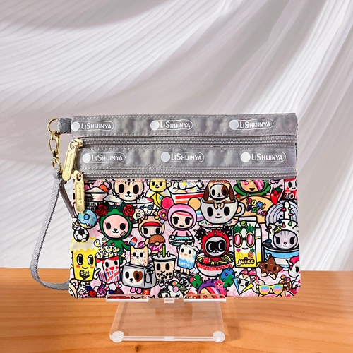 Браслет, косметичка с молнией, сумка с петлей на руку, английский