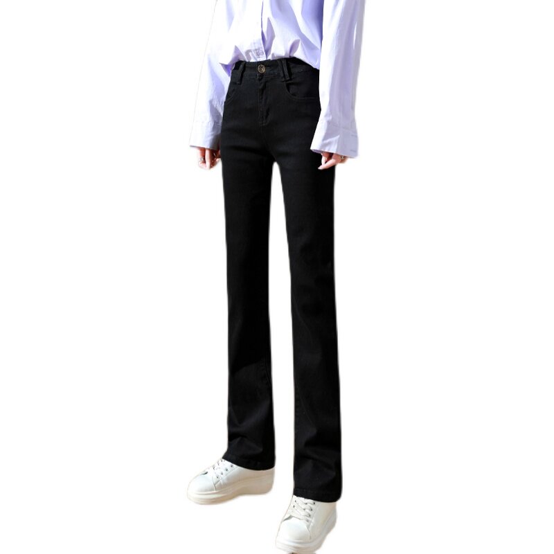 بنطلون الجينز الاسود ذو الماسورة المستقيمة Item Picture