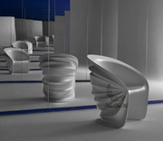 Haoda khách thiết kế ghế sáng tạo cổ điển ghế thép thủy tinh đơn giản hiện đại mô hình vỏ ghế FRP đồ nội thất