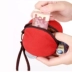 Dễ thương Coin Purse Nữ Coin Bag Keychain Tri-Color Patch Key Pack Cartoon Creative Car Key Bag