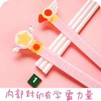 歪 瓜 sản xuất Mocha cô gái Sakura thước magic wand phim hoạt hình thước nhựa văn phòng phẩm sáng tạo hoạt hình xung quanh hoạt hình dán