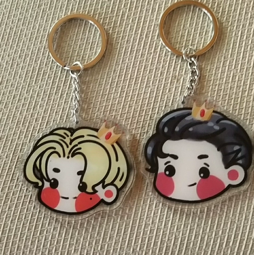 Акриловый брелок, мультяшная подвеска для влюбленных, фотография, делается под заказ, креативный подарок