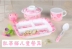 Bộ đồ ăn trẻ em Hello Kitty melamine bát đặt bộ phim hoạt hình dễ thương ngăn nước cốc muỗng thả - Đồ ăn tối Đồ ăn tối