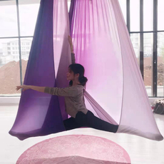 Воздушная Йога гамак 彩色丝绸渐变空中瑜伽吊床反重力无拼接一片式舞蹈健身多色弹力布