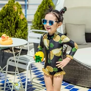 Đồ bơi công chúa Little Little của Hàn Quốc Trẻ em Xiêm dài tay chống nắng Cô gái trẻ trung và nhỏ Học sinh dễ thương Đồ bơi - Bộ đồ bơi của Kid