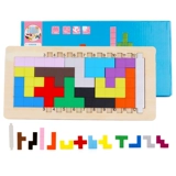 Деревянный тетрис, головоломка для мальчиков для девочек, конструктор, игрушка, раннее развитие, 2-3-4-5-6 лет