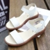 2018 dép mùa hè phụ nữ mang thai phụ nữ giày không trượt giày phẳng Hàn Quốc thời trang phụ nữ thịt bò gân dưới giày bãi biển mềm kích thước lớn Sandal