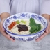 Bát sứ màu xanh và trắng tùy chỉnh 
            Bộ đồ ăn bằng gốm Bát lớn Bát súp Hộ gia đình thương mại Bát ramen Trung Quốc Retro Mì thịt bò Bát cay