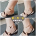 Hàn Quốc phiên bản thép titan vòng chân nữ cảm giác tăng chân vàng 踝 系 铛 铛 bốn lá cỏ ba lá chân vòng mùa hè không phai mờ dây chân lắc chân nữ đẹp Vòng chân