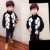 Áo khoác nhung cho bé trai mùa thu đông 2018 phiên bản mới của Hàn Quốc dày trẻ em giả lông chồn lông sang trọng cho trẻ em áo khoác nhung bé gái Áo khoác