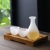 Xin Yaju Light sang trọng cao cấp rượu ngọc bích Nhật Bản đặt ấm rượu jug sake nồi gốm sứ lẩu trắng ly rượu - Rượu vang ly rượu vang đỏ đẹp Rượu vang