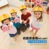 Trẻ em mẫu giáo Đồ chơi trẻ em Chơi Nhà Mô phỏng Kỹ thuật Xây dựng Công nhân Thợ mỏ Mũ an toàn Mũ bảo hiểm bộ đồ chơi búp bê Đồ chơi gia đình