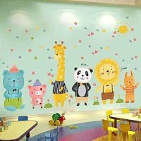 Мультяшное украшение для детской комнаты, трехмерные милые наклейки на стену для спальни, водонепроницаемая наклейка, самоклеющиеся обои, 3D