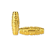 Золотой защитный амулет подходит для мужчин и женщин, браслет, золотые бусины, 3D