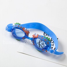 Очки для плавания 儿童游泳眼镜 卡通造型蛙镜防水防雾 可调节附耳塞