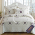 Garner Angel Fontainebleau quilted quilt Cover Bed Cover Bộ đồ giường gia đình Mỹ Bông trắng ngà ga giường Trải giường