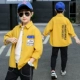 Áo sơ mi bé trai dài tay cotton nguyên chất phong cách Hàn Quốc đẹp trai hợp thời trang xuân thu 2023 mẫu mới cho áo khoác sơ mi trẻ em lớn