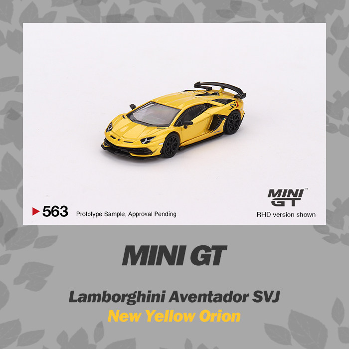 MINI GT 1:64 Aventador SVJ New Giallo Orion LHD Diecast Model Car