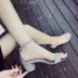 Dép nữ mùa hè 2018 mới với chất liệu dày với màu đen của sinh viên khóa hở ngón hoang dã với giày cao gót nữ Roman sandal nữ đẹp Sandal