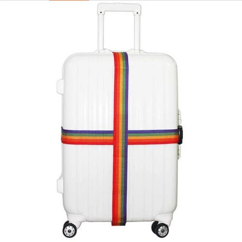 Чемодан, пакет, радужный ремень, алюминиевый кейс