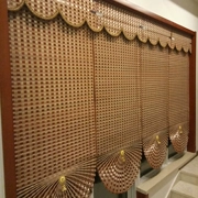 Một tòa án tùy chỉnh tre màn trập màn quạt xưởng làm trà cửa trượt màu Roman nhấc màn panel màn - Phụ kiện rèm cửa