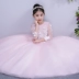 Trẻ em ăn mặc dài tay công chúa váy 2018 mùa hè cô gái mới cưới hoa cưới hoa cô gái đàn piano hiệu suất ăn mặc trang phục biểu diễn cho bé Váy trẻ em
