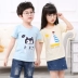 Trẻ em ngắn tay t-shirt cotton nam áo sơ mi Hàn Quốc phiên bản của dưới cùng của cậu bé lỏng mùa hè nữ 6 quần áo trẻ em 3 tuổi 5 áo mới