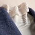 Z Qing Albaka dài sang trọng handmade hai mặt clip hoa màu xanh lỏng áo khoác dài nữ mùa đông Áo len lót đôi