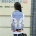 Cô gái denim vest áo khoác 2018 mới của Hàn Quốc phiên bản của bướm vẻ đẹp rửa sạch ánh sáng màu xanh không tay denim vest triều