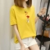 Cho con bú quần áo mùa hè tops ra khỏi thời trang bông ngắn tay cho con bú t-shirt 2018 Hàn Quốc phiên bản của mỏng sau sinh ăn quần áo áo phông cao cấp Áo phông