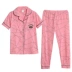 Bộ đồ ngủ Nam Cực dành cho phụ nữ mùa hè mỏng phù hợp với cotton ngắn tay mùa thu và mùa đông hai mảnh phù hợp với phụ nữ trẻ mùa xuân và mùa thu dịch vụ nhà - Bộ Pajama