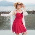 Mùa xuân Hàn Quốc XL đồ bơi nữ béo mm chia váy che bụng 230 pounds mỏng áo bơi bảo thủ - Bộ đồ bơi hai mảnh Bộ đồ bơi hai mảnh