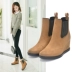 Phiên bản Hàn Quốc của những đôi giày mùa xuân và mùa thu mưa quảng cáo mới của phụ nữ tăng thời trang low-top short short giản dị dày đáy giày nêm gót - Rainshoes