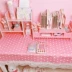 phòng in khăn trải bàn cô gái trái tim tình yêu ren bàn trà bảng vải vải Meng Mei được trang trí bằng hình ảnh nền màu hồng - Khăn trải bàn khăn trải bàn nhà hàng đẹp Khăn trải bàn